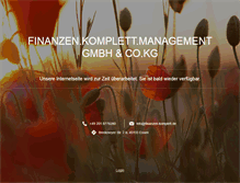 Tablet Screenshot of finanzen-komplett-management.de